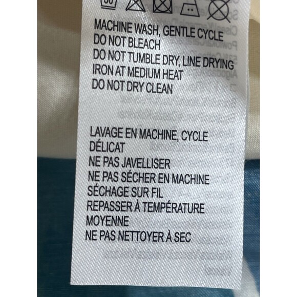 Farm Rio Anthropologie Midi Dress Ivory Puff Sleeve Preppy Retro Boho Small NWT - Picture 13 of 15